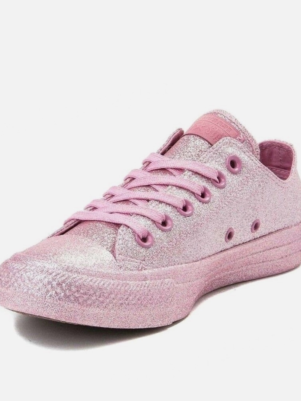 Converse Chuck Taylor All Star Low Pink Glitter Metallic Sneakers NWOB Size 9